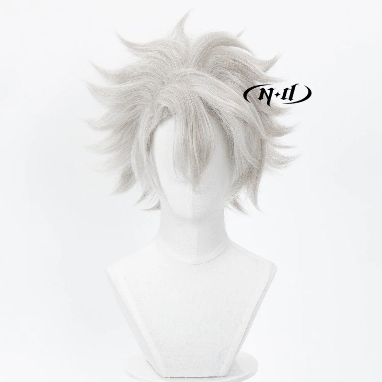 ND Brand Shinazugawa Sanemi Kimetsuu Cosplay Wigs Hair Hairpiece for Comic-con Cosplayer Halloween Costume Party
