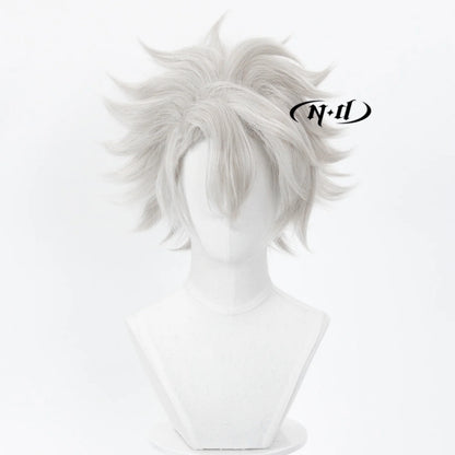 ND Brand Shinazugawa Sanemi Kimetsuu Cosplay Wigs Hair Hairpiece for Comic-con Cosplayer Halloween Costume Party