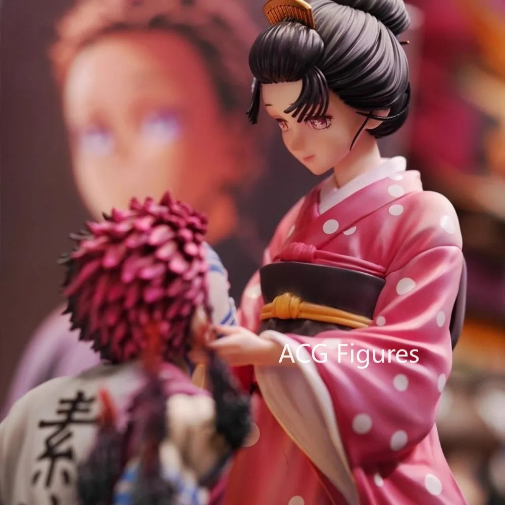 10.43in/26.5cm Anime Demon Slayer Figure Akaza Koyuki Action Figures Pvc Statue Desktop Ornamen Collection Model Toys Gifts