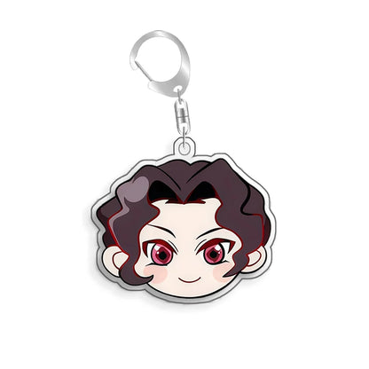 For Demon Slayer Daki Akaza Gyutaro Kokushibo Douma Obanai Iguro Acrylic Selfmade Cartoon Anime Keychain Pendant Toy Gift 5cm