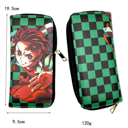 Demon Slayer Anime Cartoon Wallet Kimetsu No Yaiba Tanjirou Nezuko Zenitsu Giyuu Character Printing Zipper Wallet Birthday Gift