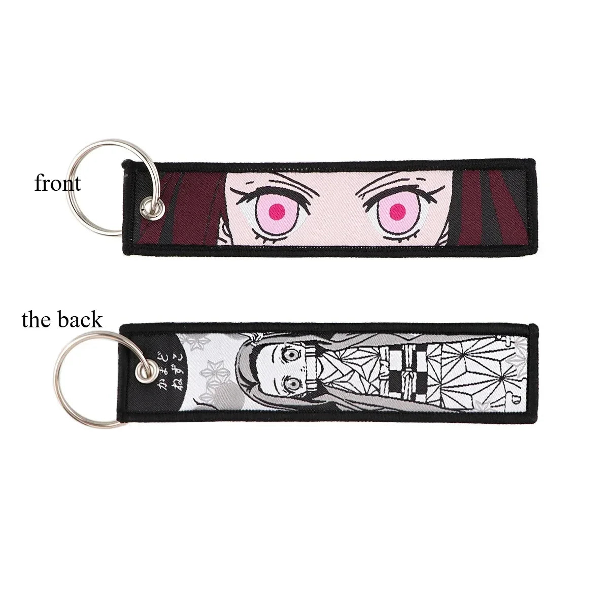 Anime Demon Slayer Blade Weaving Mark Keychain Trendy Fashion Hanging Rope Devil Access Control Pendant Office ID Pendant Gift