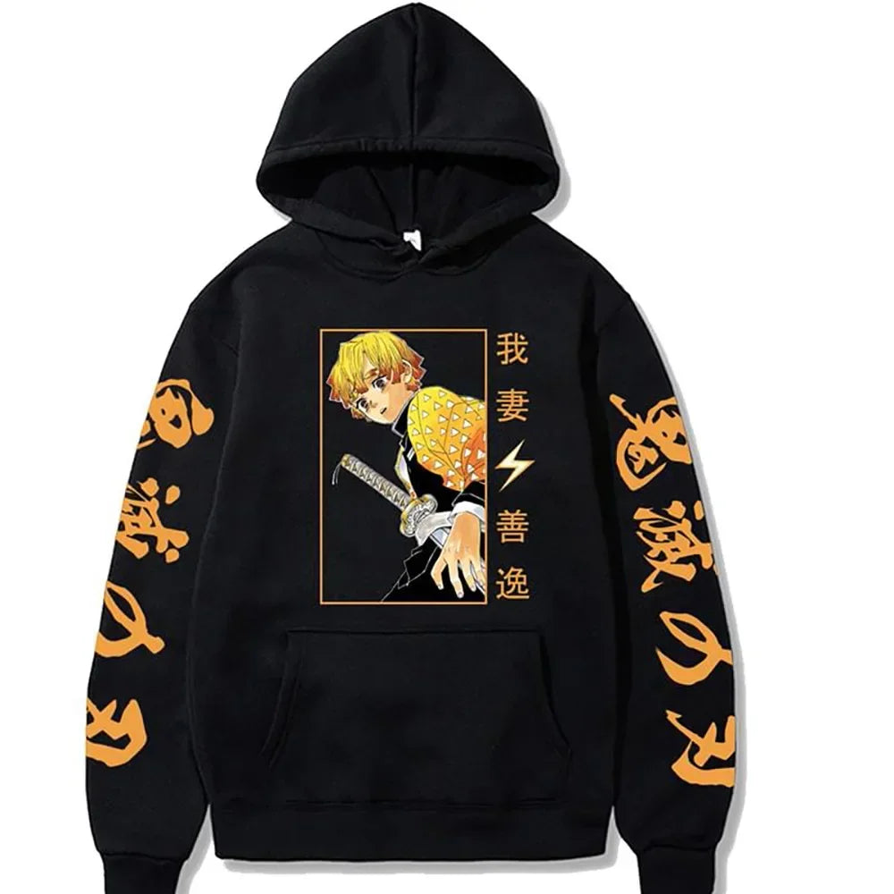 Japanese Anime Demon Slayer Plus Size Hoodie Women Sweatshirts Kamado Nezuko Print Hooded Harajuku Girl And Boy Casual Pullover