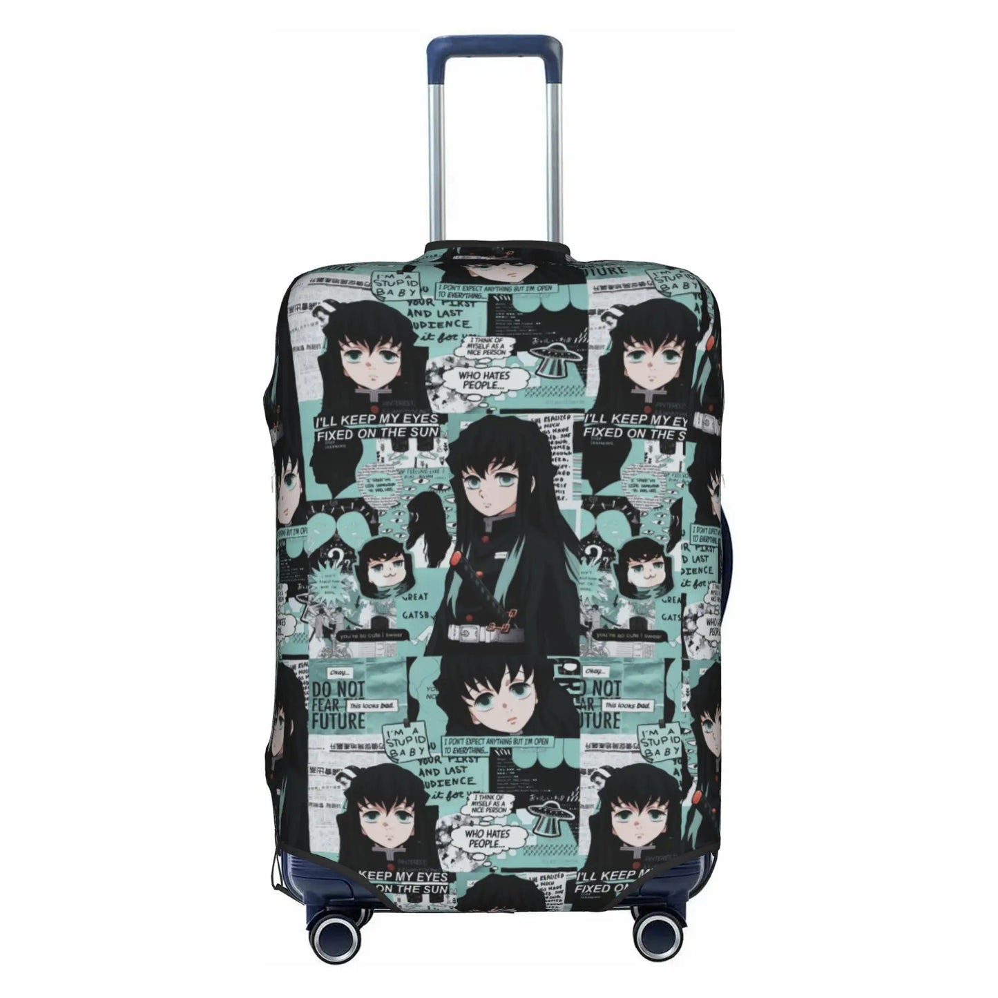 Custom Demon Slayer Kimetsu no Yaiba Travel Luggage Cover Elastic Manga Anime  Suitcase Cover Protector Fit 18-32 Inch