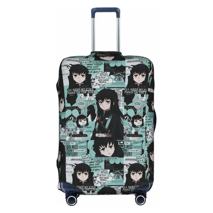 Custom Demon Slayer Kimetsu no Yaiba Travel Luggage Cover Elastic Manga Anime  Suitcase Cover Protector Fit 18-32 Inch
