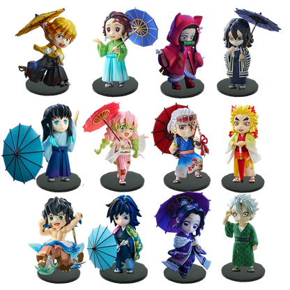 Anime Demon Slayer Kimetsu no Yaiba Figure 15cm Kochou Shinobu Kanroji Mitsuri Plum Rain Series Action Model Toy Gift