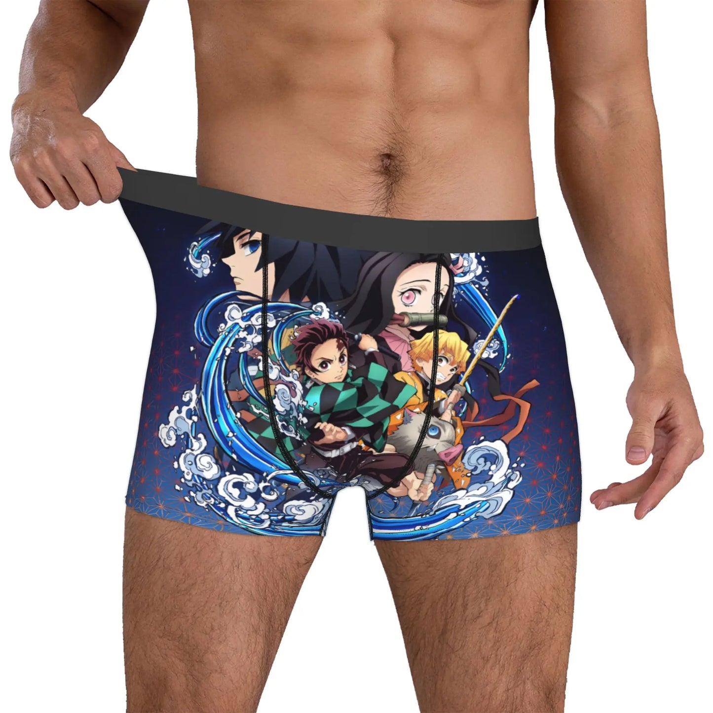 Male Funny D-Demons Slayers Underwear Japanese Manga Boxer Briefs Soft Shorts Panties Underpants