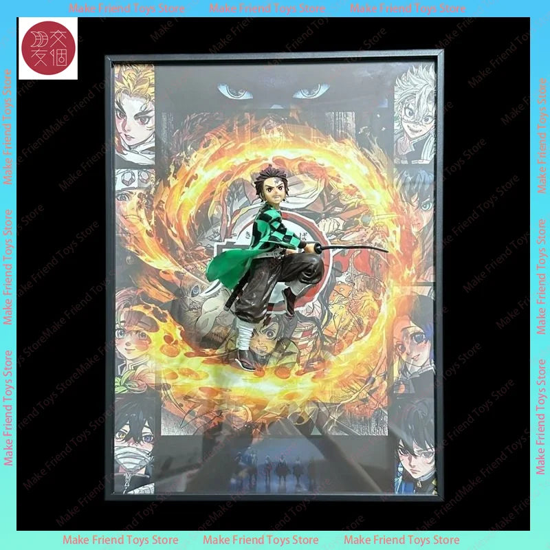 Usb Charging 30cm*40cm Demon Slayer 3d Lamp Anime 3d Comic Led Light  Illusion Night Light For Bedroom Room Decor Gift Fans Boys