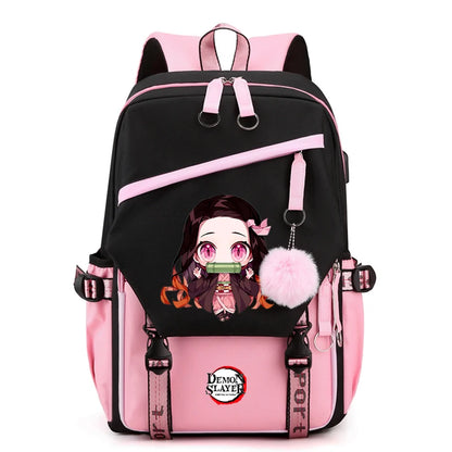 Anime Demon Slayer Backpack Teen Girl Boy Back To School Backpack Children School Bag Women Rucksack Travel Cartoon Bag Mochilas