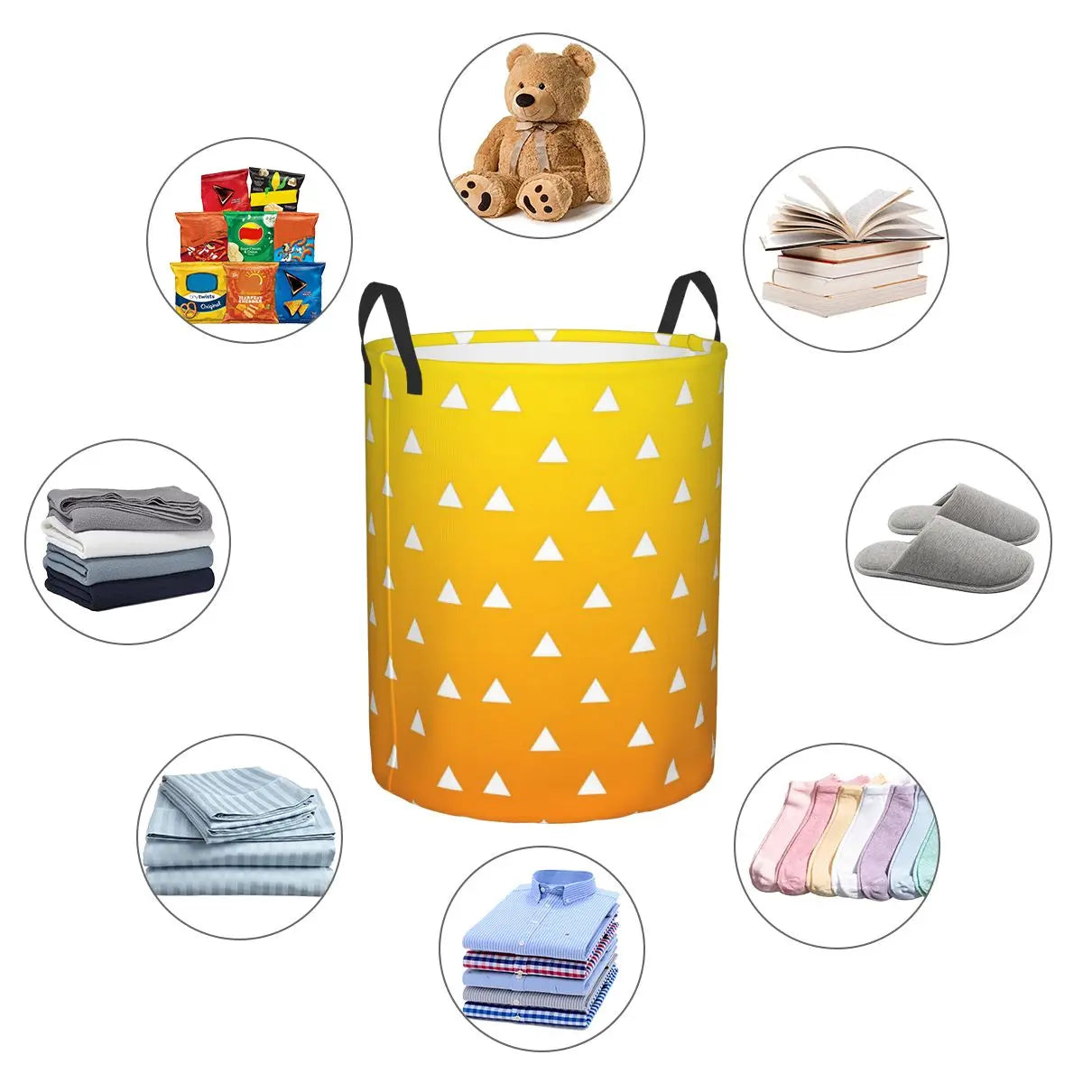 Custom Demon Slayers Anime Laundry Basket Collapsible Kimetsu No Yaiba Toy Clothes Hamper Storage Bin for