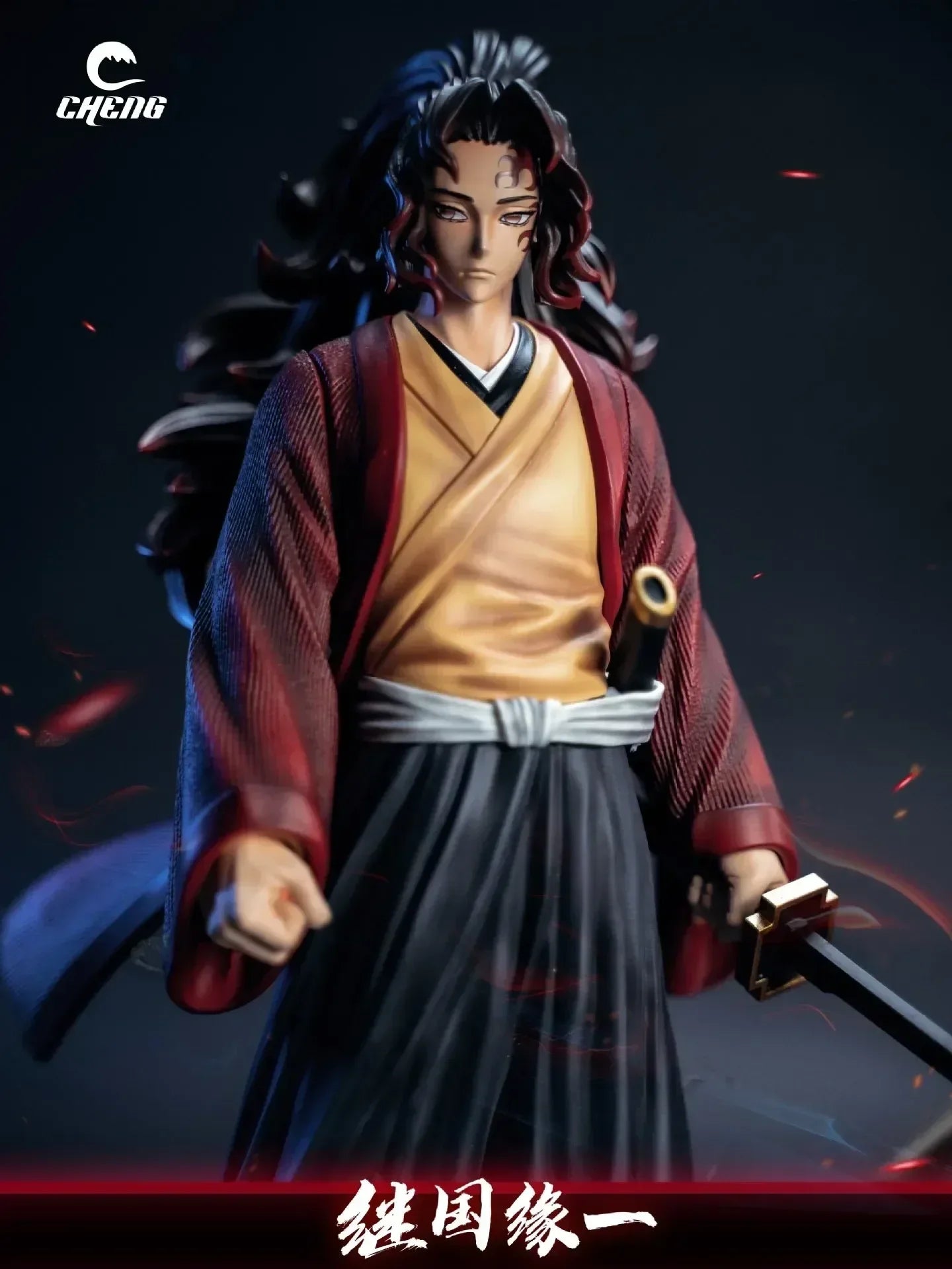In Stock 30cm Demon Slayer Figure Himejima Gyoumei Figure Tomiokagiyuu Action Figurine Hantengu Akaza Figures Statue Model Toy