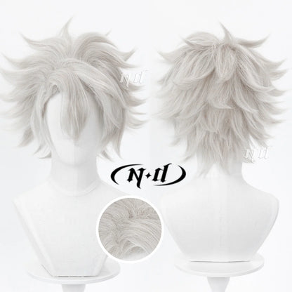 ND Brand Shinazugawa Sanemi Kimetsuu Cosplay Wigs Hair Hairpiece for Comic-con Cosplayer Halloween Costume Party
