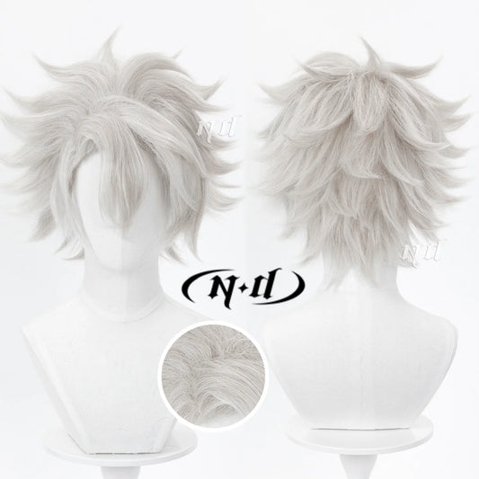 ND Brand Shinazugawa Sanemi Kimetsuu Cosplay Wigs Hair Hairpiece for Comic-con Cosplayer Halloween Costume Party
