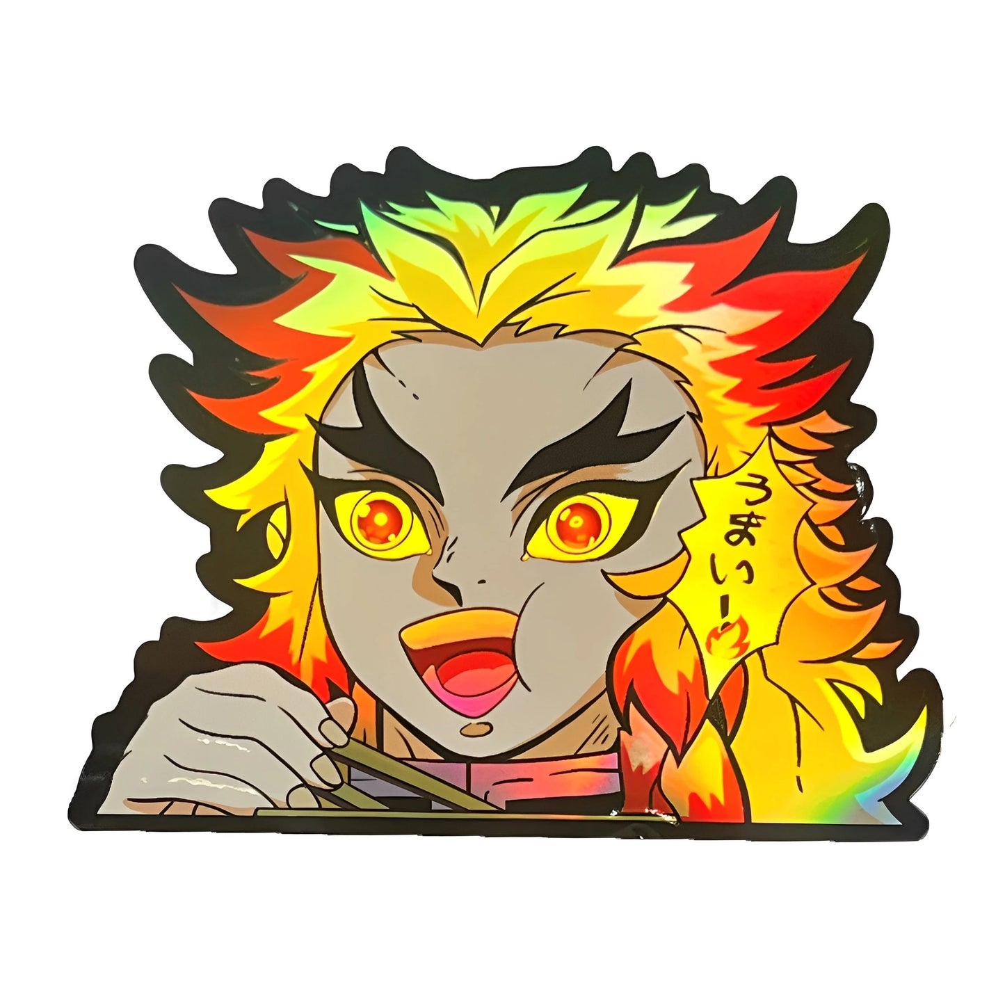 Demon Slayer Cartoon Holographic Anime Laser Stickers Motorcycle Anime Lenticular Car Window Sticker For Laptop Hot（25 designs）
