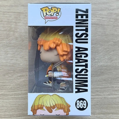 Funko Pop Demon Slayer Set Tanjiro Zenitsu Giyu Shinobu Akaza #2502 #2503 #2504 Figures Collectible Anime Model Ornament Gift