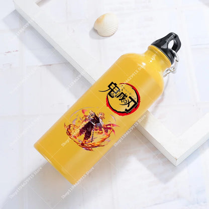 500ml Demon Slayer Aluminum Water Bottle Portable Sport Cup Women Men Anime Tomioka Nezuko Fashion Retro Kettle Birthday Gift