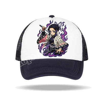 Kids Adults Baseball Caps Demon Slayer Infinity Castle Anime Character Print Sun Hat Cartoon Summer Adjustable Pointy Hats Gifts