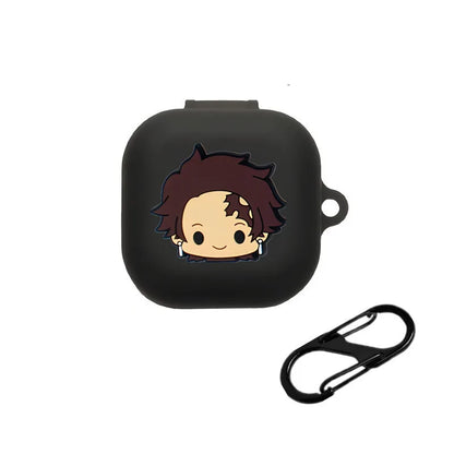 Funko Demon Slayer Earphone Case for Samsung Galaxy Buds 4/4Pro Silicone Wireless Earbuds Cover for Buds Live/Fe/Core With Hook