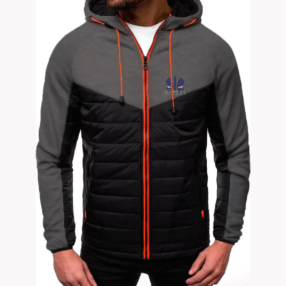 Men's Akaza Logo Print 2026 High Street Jacket Demon Slayer Spring And Autumn Constant Temperature Comfortable Hooded Coat