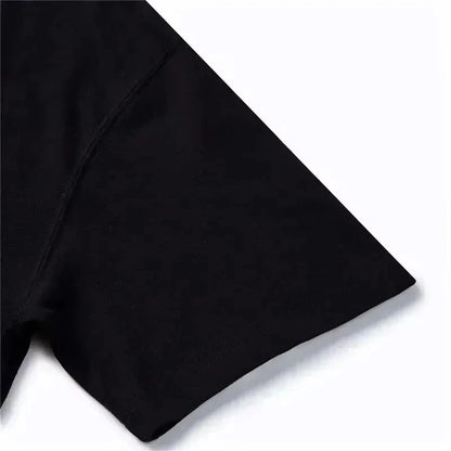 Summer Kanao Tsuyuri Demon Slayer Elegant Anime Black Shirt Japanaise Manga Gift Art Boys Round Neck Short Sleeve