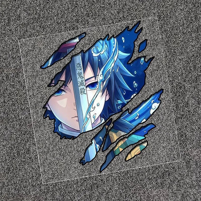 New Demon Slayer Stickers Cartoon Animation Characters Creative Personalized Car Stickers Computer Electric Vehicle Decoration