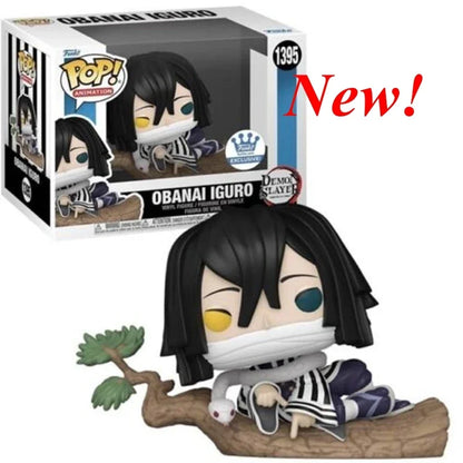 2026 Funko POP Demon Slayer Tanjiro 1304 Kanroji 1306 Rui 1307 Sanemi 1253 Nezuko 1254 Obanai 1395 Action Figures Model Toy Gift