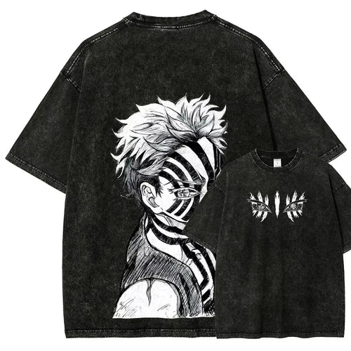 Anime Demon Slayer Graphic T Shirt Men's Clothing Women Washed Short Sleeve Tee Print Streetwear Casual Tops 2026 Summer Fashion