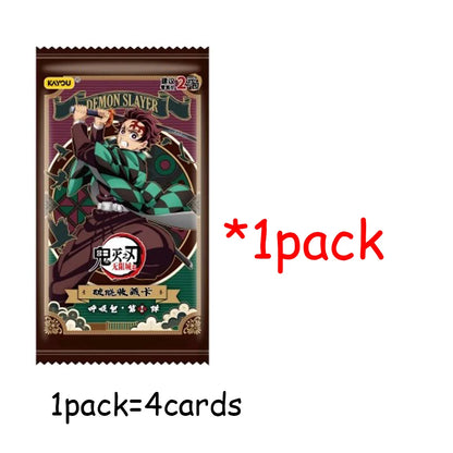2026 KAYOU Genuine Demon Slayer Card Dawn Bag Collection CCG TCG Card Animation Cartoon Game Collect Card Peripheral Toys