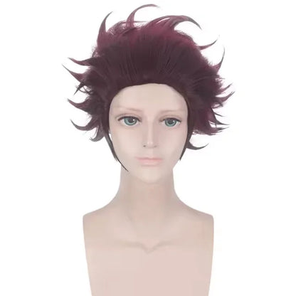 Anime Tanjirou Kamado Cosplay   Cosplay Costume Wig Mask Kimono Cloak halloween Uniform Adult  2026