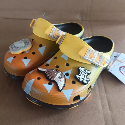 Summer Men Non-Slip Home Shoes Slipper Cartoon Cave Shoes Anime Demon Slayer Slippers Outdoor Travel Beach Sandals Gift