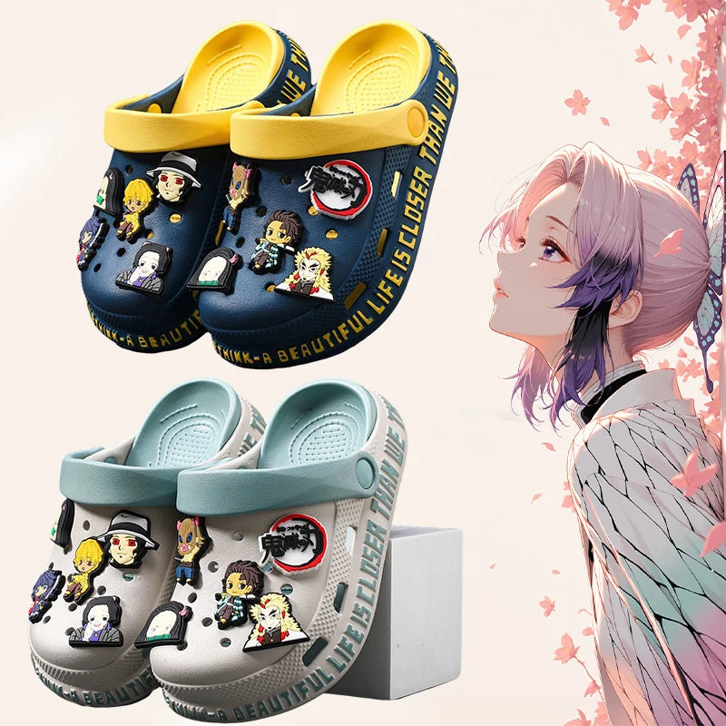 Demon Slayer Kamado Nezuko Tomioka Giyuu Creative Non-Slip Sandals Cartoon Animation Surrounding Beach Kamado Tanjirou Slippers