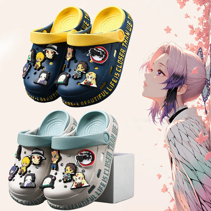 Demon Slayer Kamado Nezuko Tomioka Giyuu Creative Non-Slip Sandals Cartoon Animation Surrounding Beach Kamado Tanjirou Slippers
