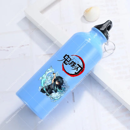 500ml Demon Slayer Aluminum Water Bottle Portable Sport Cup Women Men Anime Tomioka Nezuko Fashion Retro Kettle Birthday Gift