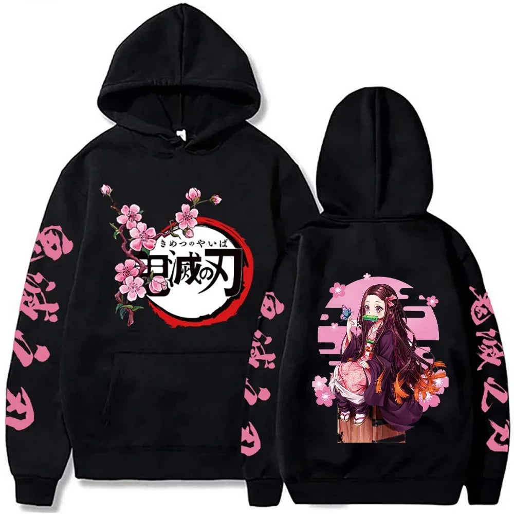2026 New Demon Slayer Graphic Printed Hoodie Sweatshirt Men's and Women's Hoodie Men's Tops Sports Hoodie Harajuku Y2K Hoodie