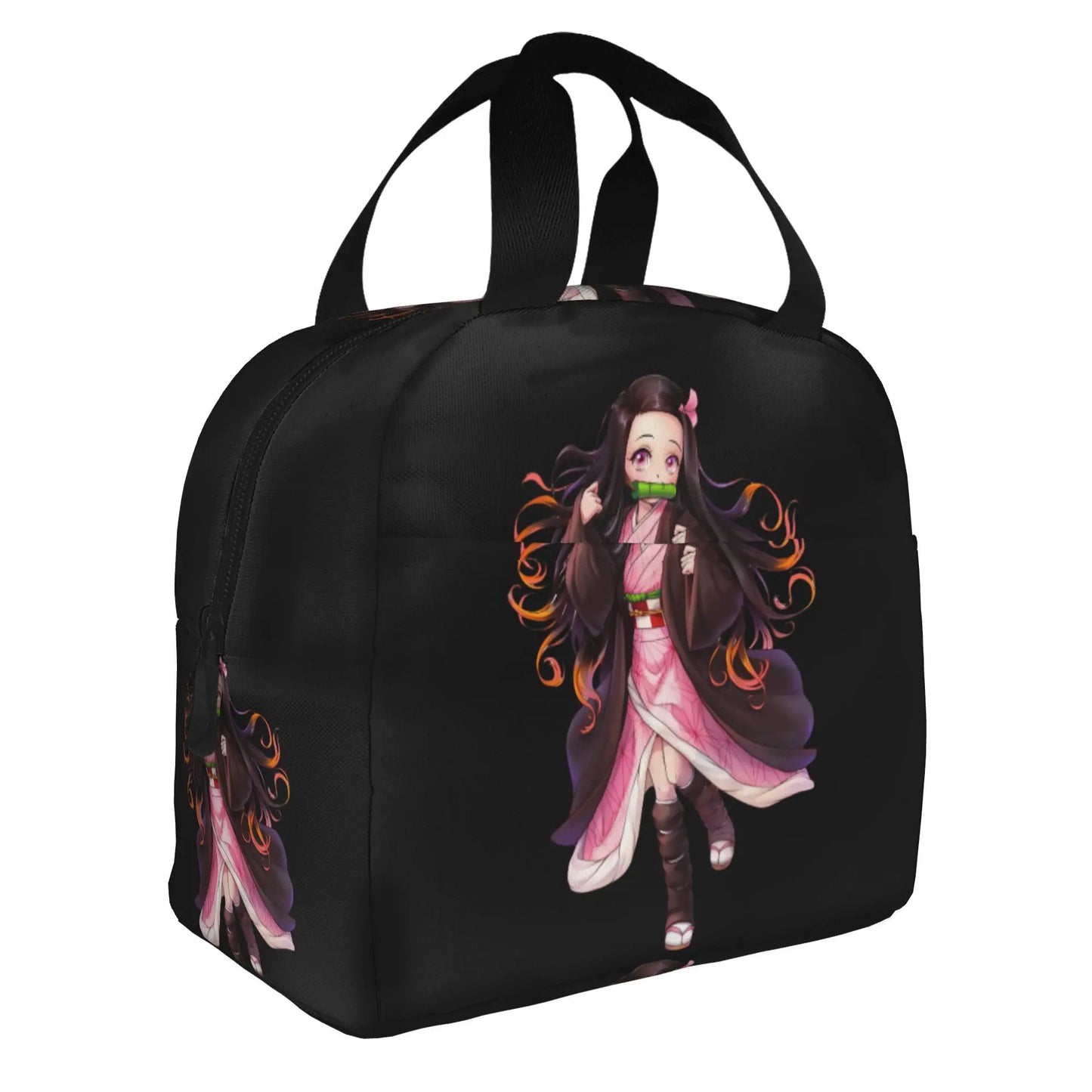 Demon Slayer Manga Anime Resuable Lunch Box for Women Waterproof Kimetsu no Yaiba Thermal Cooler Food Insulated Lunch Bag School