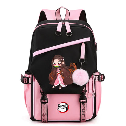 Anime Demon Slayer Backpack Teen Girl Boy Back To School Backpack Children School Bag Women Rucksack Travel Cartoon Bag Mochilas