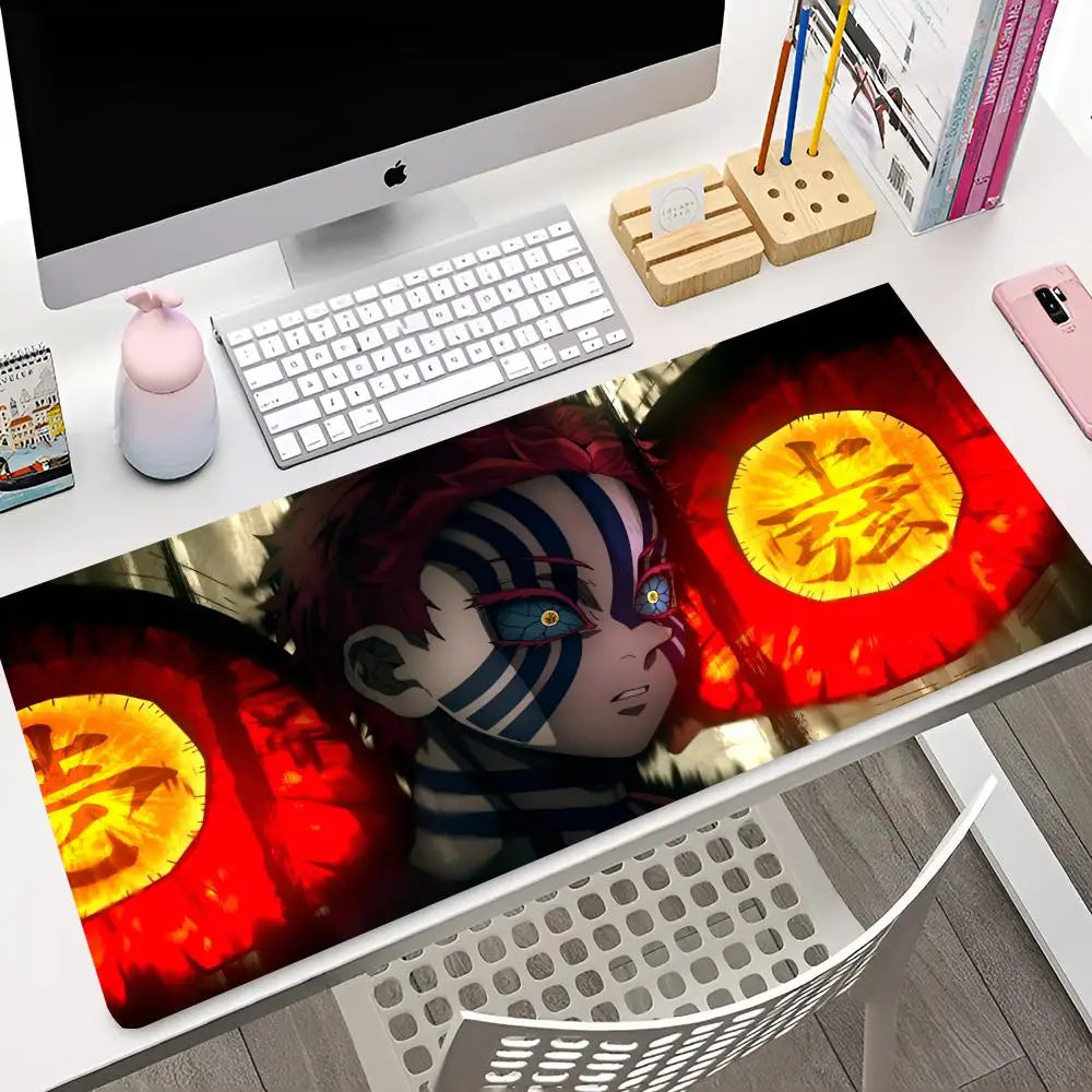 A-Akaza D-DemonS S-Slayer Mouse Pad Rubber Mat Laptop Xxl Mousepad Notebook Gamer Computer Table Gaming Accessories