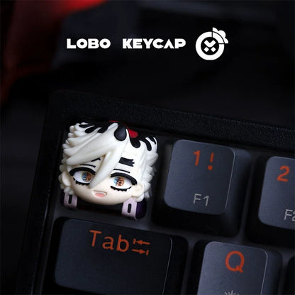 Cartoon Demon Slayer: Kimetsu No Yaiba Kokushibo Douma Akaza Character Series Keyboard Resin Material Keycap Esc Periphery Gifts