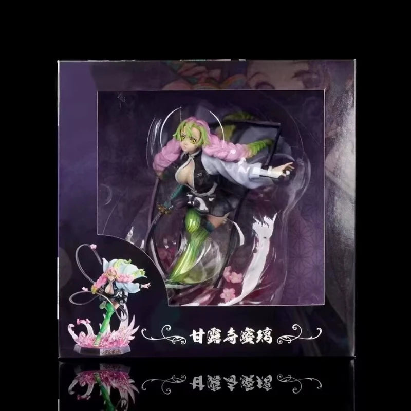 22cm Demon Slayer Kanroji Mitsuri Anime Kimetsu No Yaiba Figure Shinobu Desktop Model Ornaments Kamado Nezuko toys