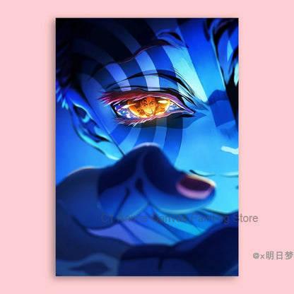 Demon Slayer Destruction Unlimited City Movie Poster Animation Anime Room Wall Sticker Collection Decorative Painting