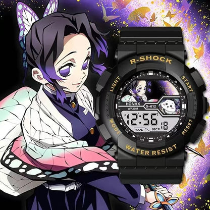 Anime Demon Slayer Sports Watches Tomioka Giyuu Kochou Shinobu Tokitou Muichirou Multifunction Waterproof Noctilucent Wristwatch