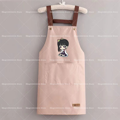Demon Slayer Woman Apron Man Home Baking Restaurant Barbecue Beverage Apron Waterproof Oil Resistant Sleeveless Pinafor Hot Sell