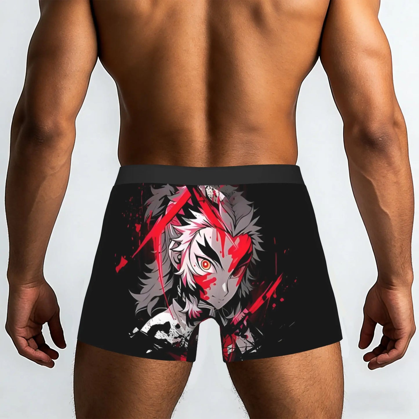Kyojuro Rengoku Blood Splash Anime Bandai Demon Slayer Underpants Homme Panties Men's Underwear Comfortable Shorts Boxer Briefs