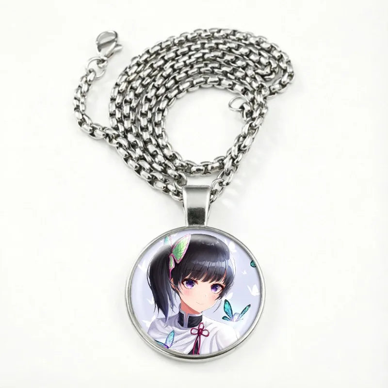 Demon Slayer Kimetsu No Yaiba Necklace Jewelry Chain Pendants Charms Fashion Sweater Decoration Anime Accessories Party Gifts