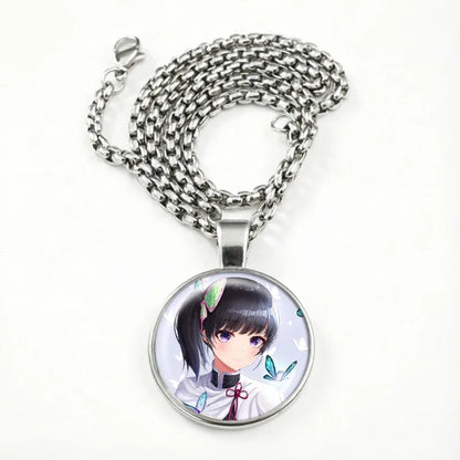 Demon Slayer Kimetsu No Yaiba Necklace Jewelry Chain Pendants Charms Fashion Sweater Decoration Anime Accessories Party Gifts