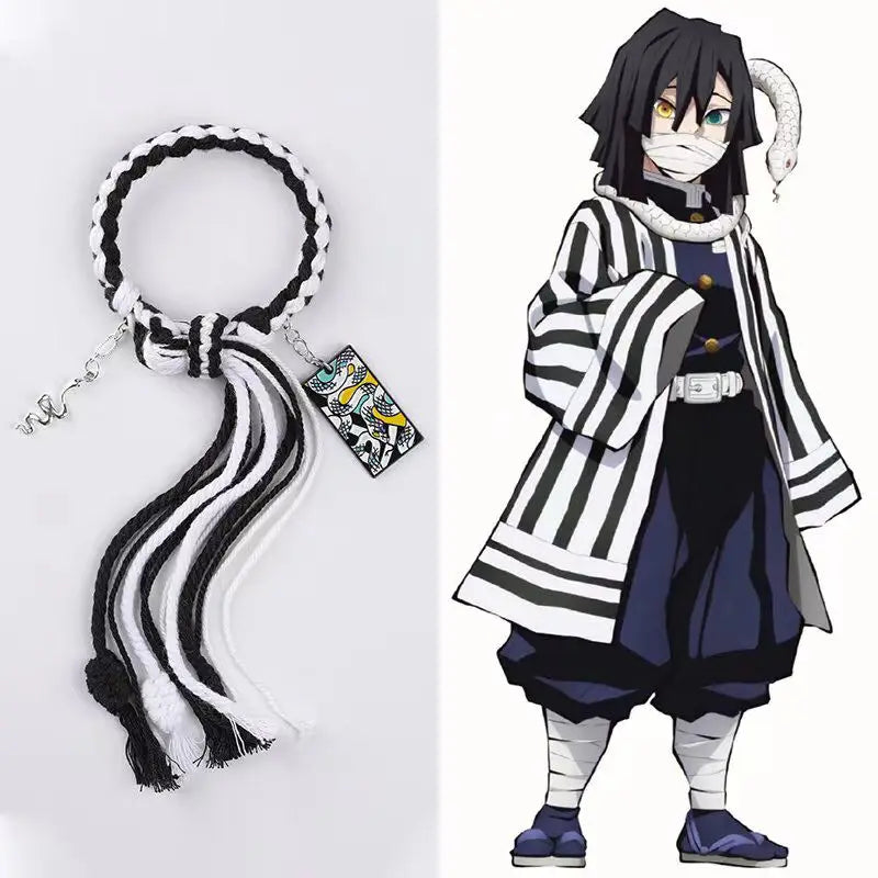 Demon Slayer Bracelet Tanjiro Shinobu Tokito Anime Rope Wristband Cosplay Manga Jewelry Gift for Fans Adults