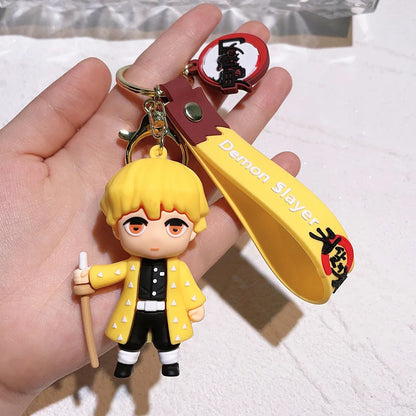 New Demon Slayer Kimetsu No Yaiba Blade of Ghost Keychain Cute Bag Pendant Car key Pendant Fans Gift Anime Jewelry Accessories