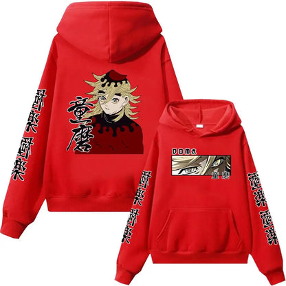 Hot Anime Demon Slayer Hoodie Douma Print Sweatshirt Men Women Casual Loose Clothing Harajuku Unisex Autumn