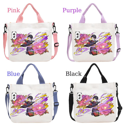 Demon Slayer Kamado Nezuko Tanjirou Anime Cartoon Crossbody Bag Commuting Shoulder Bag Canvas Tote Bags Handbag Birthday Gift