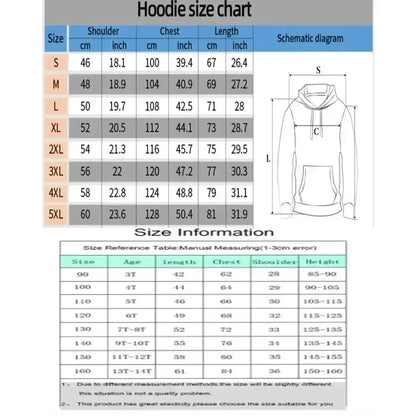 Demon Slayer Men's Hoodie Sweatshirt Gyomei Himejima Anime Spring Autumn Winter Boy Harajuku Long-sleeved Parent-child Outfit